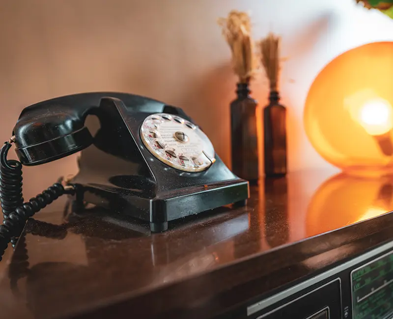 téléphone vintage de l'hotel st Christophe